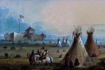  western Oil Painting - western American Indians 61